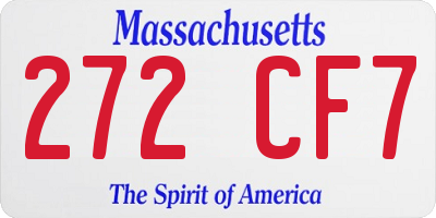 MA license plate 272CF7