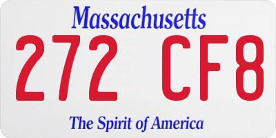 MA license plate 272CF8
