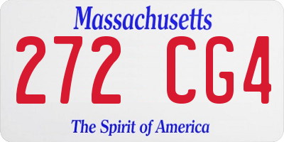 MA license plate 272CG4