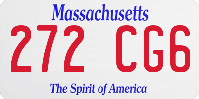 MA license plate 272CG6