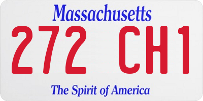 MA license plate 272CH1
