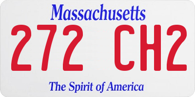 MA license plate 272CH2
