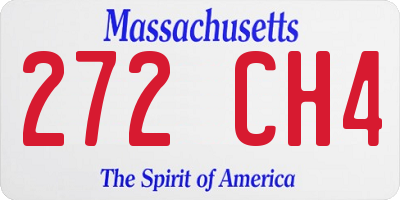 MA license plate 272CH4