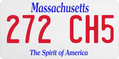 MA license plate 272CH5