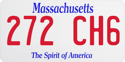 MA license plate 272CH6
