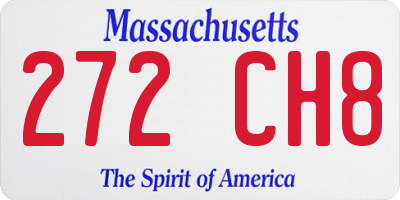 MA license plate 272CH8
