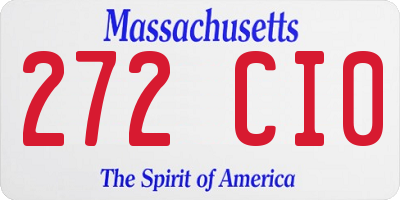 MA license plate 272CI0