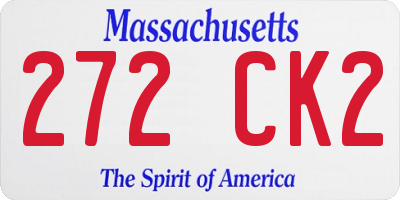 MA license plate 272CK2