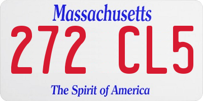 MA license plate 272CL5