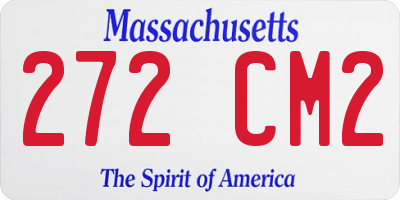 MA license plate 272CM2