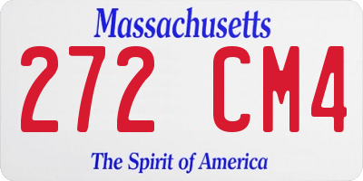 MA license plate 272CM4