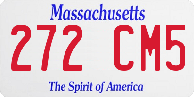 MA license plate 272CM5