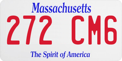 MA license plate 272CM6