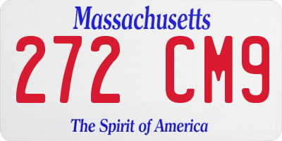 MA license plate 272CM9