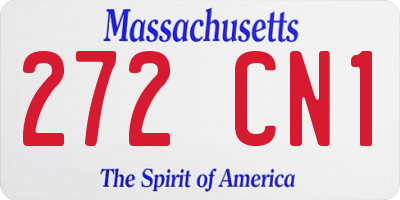 MA license plate 272CN1