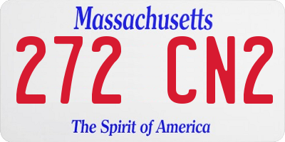 MA license plate 272CN2