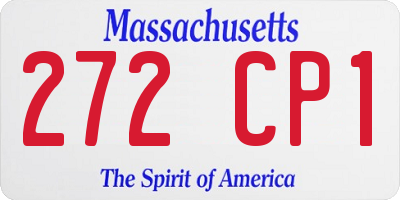 MA license plate 272CP1