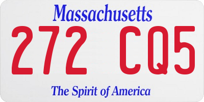MA license plate 272CQ5