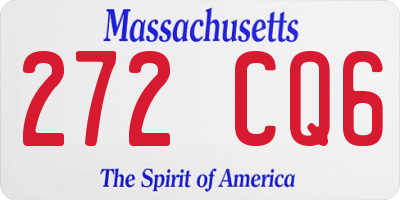 MA license plate 272CQ6