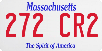 MA license plate 272CR2