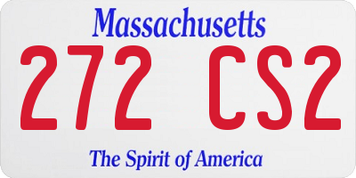MA license plate 272CS2