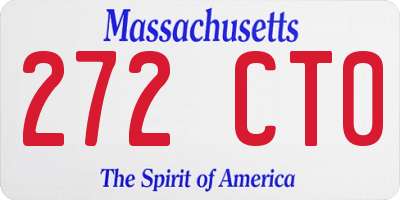 MA license plate 272CT0