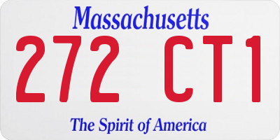 MA license plate 272CT1