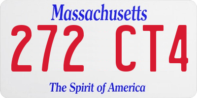 MA license plate 272CT4
