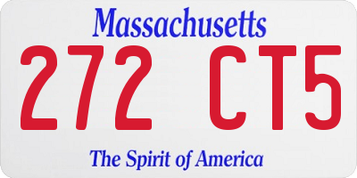 MA license plate 272CT5