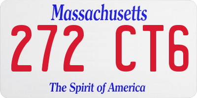 MA license plate 272CT6