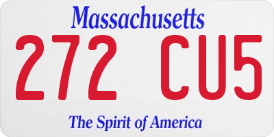 MA license plate 272CU5