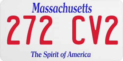 MA license plate 272CV2