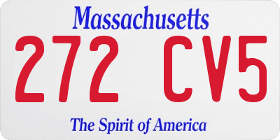 MA license plate 272CV5