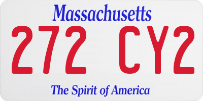MA license plate 272CY2