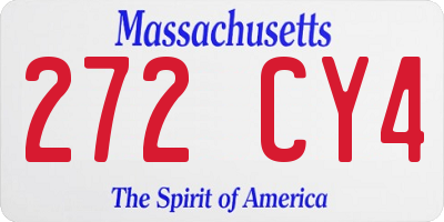 MA license plate 272CY4