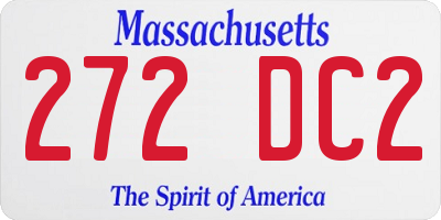 MA license plate 272DC2