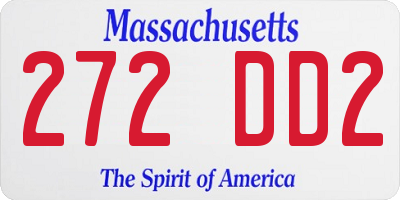 MA license plate 272DD2