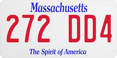MA license plate 272DD4