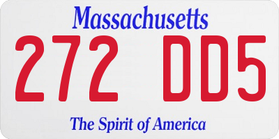 MA license plate 272DD5