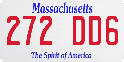 MA license plate 272DD6