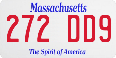MA license plate 272DD9