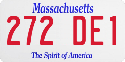 MA license plate 272DE1