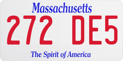 MA license plate 272DE5