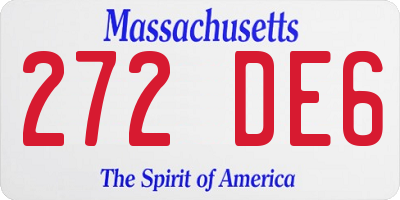 MA license plate 272DE6