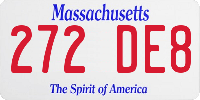 MA license plate 272DE8