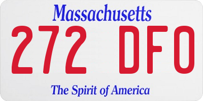 MA license plate 272DF0