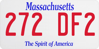 MA license plate 272DF2
