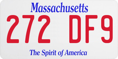 MA license plate 272DF9