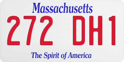 MA license plate 272DH1