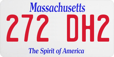 MA license plate 272DH2